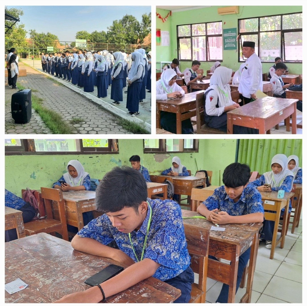Siswa MTsN 1 Kota Cirebon Jalani Asesmen Madrasah Berbasis Android